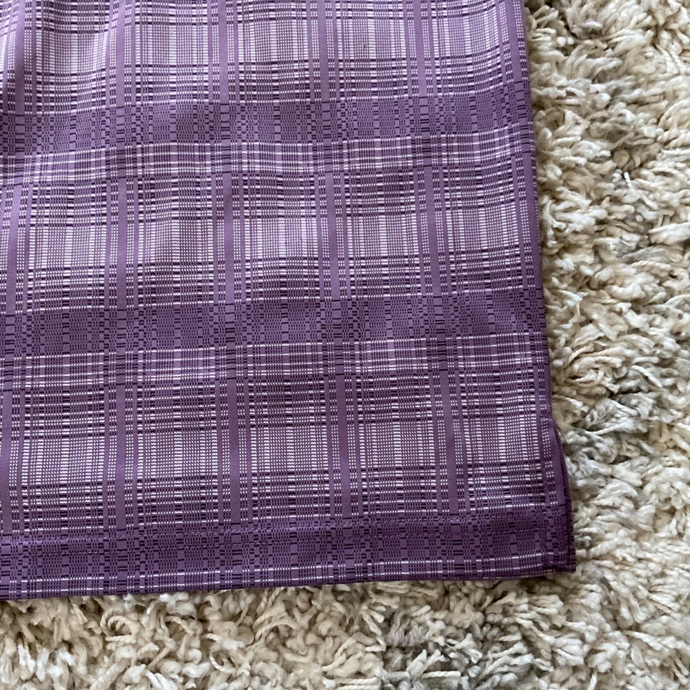 PGA Tour Mens Large Purple Plaid Textured‎ Short Sleeve Golf Polo Shirt - Picture 14 of 15